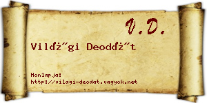 Világi Deodát névjegykártya